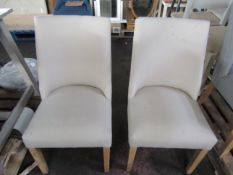 Cotswold Company Inglesham Whitewash Oak Stone Linen Dining Chair RRP Â£180.00 (PLT COT-APM-A-