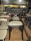 Moot Group Gallery Direct Set of 2 Café Chairs Black RRP £250.00 (PLT MOO-APG-A-119) - This item