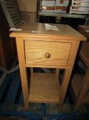 Cotswold Company Chester Oak 1 Drawer Bedside Table RRP £185.00 (PLT COT-APM-A-3132) - This item