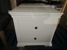 Cotswold Company Chantilly Warm White Large 2 Drawer Bedside RRP £229.00 (PLT COT-APM-A-3132) - This