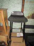 Heals Form Barstool 65 cm Steel Legs Black Shell 602776 RRP £250.00 - This item looks to be in