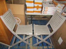 Cotswold Company Baunton 2 folding chairs RRP £150.00 (PLT COT-APM-A-3132) - This item looks to be