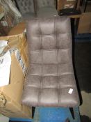 Moot Group Gallery Direct Darwin Grey Leather Dining Chair RRP £135.00 - This item looks to be in