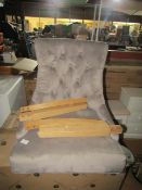 Cotswold Company Primrose Chair - Pewter Velvet 2 RRP £185.00 - The items in this lot are thought to