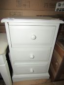 Cotswold Company Burford Ivory 3 Drawer Bedside RRP £125.00 (PLT COT-APM-A-2944) - This item looks