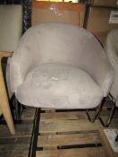 Moot Group Liang & Eimil Boston Occasional Chair Limestone Velvet RRP £737.00 - This item looks to