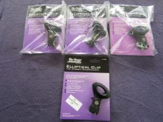4x On-Stage - Elliptical Clip ( Suitable For Dynamic Microphones ) - New.