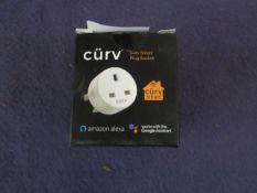 Curv - Smart Plug Socket ( Works With Google Assitant & Amazon Alexa ) - Untested & Boxed.