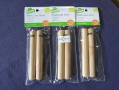 3x Meinl - Small Set of 2 Wood Claves - New & Packaged.