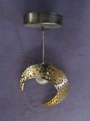 Solar Powered - Cresent Moon Ornament Light ( Antique Effect ) - Untested & Boxed.
