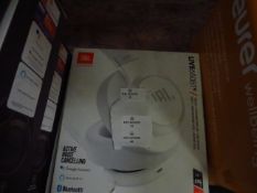JBL Live 650BT noise cancelling headset, boxed and tested working for sound via bluetooth.