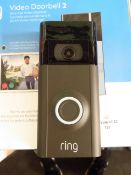 Ring Door Bell 2, comes with original box, we have scanned the Qr code on the back in the app and it