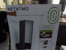 Netatmo Presence outdoor security camera with people, car and animal detection, untested and boxed.