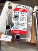 WD 3Tb WD30EFRX hard drive, unchecked as would need to be installed