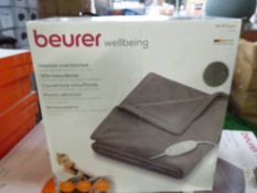 Buerer HD75 Taupe heated blanket, grade b, boxed