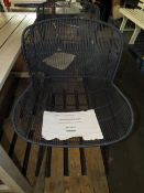 GRADED RETURN Oka Orzola Dining Chair in Indigo RRP Â£695.00 SKU OKA-A11082-1-48-1138-10-B PID OKA-