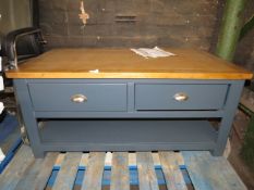 Cotswold Company Westcote Inky Blue Coffee Table with Drawers RRP Â£325.00 - This item looks to be