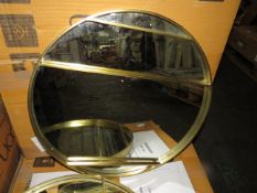 Swoon Nemo Round Small Mirror in Brass RRP Â£99.00 (PLT SWO-AP-A-2626) - The items in this lot are