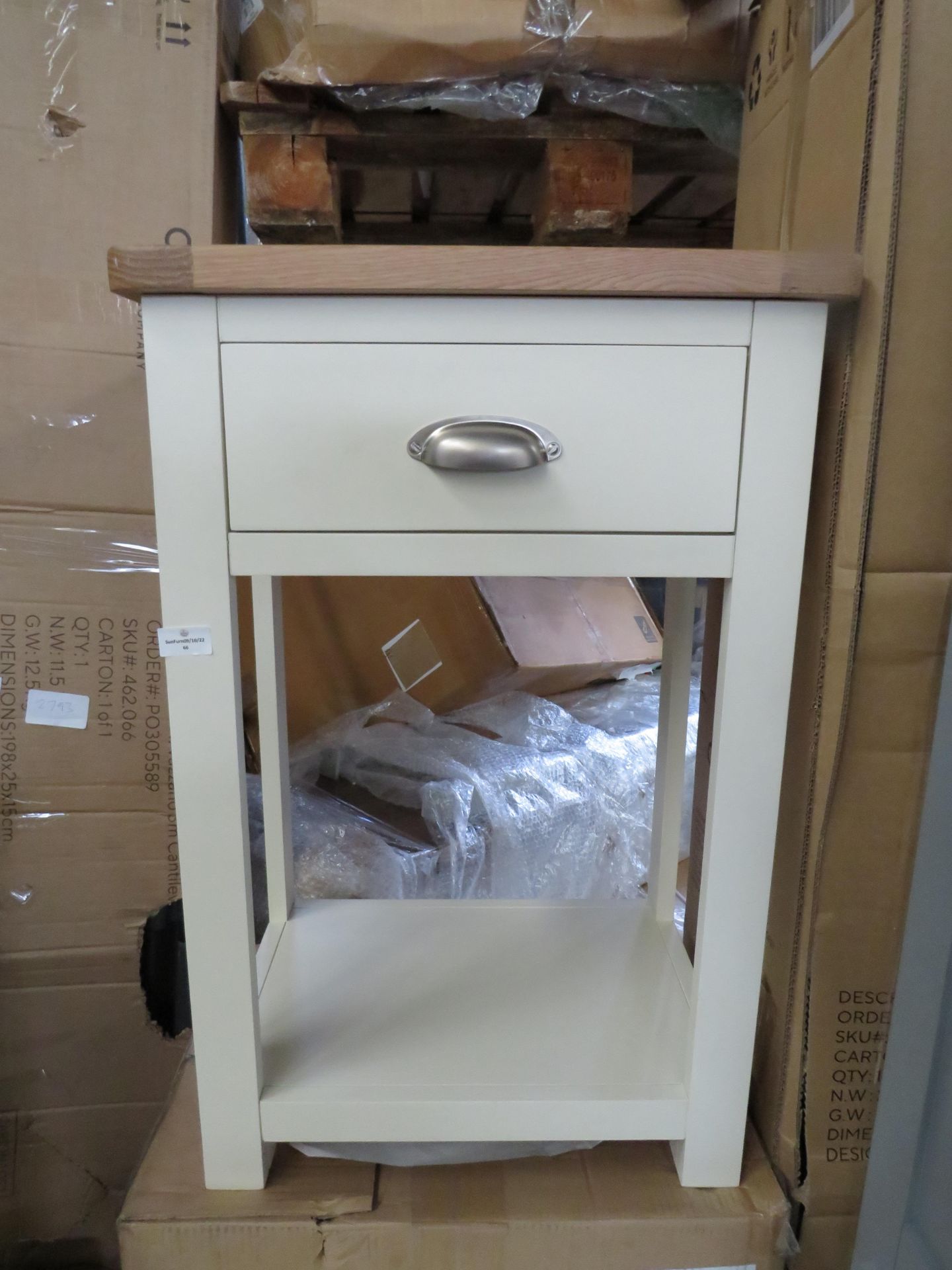 Cotswold Company Sussex Cotswold Cream 1 Drawer Bedside Table RRP Â£155.00 - This item looks to be
