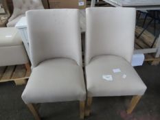 Cotswold Company Inglesham Whitewash Oak Grey Linen Dining Chair RRP Â£180.00 (PLT COT-APM-A-3134) -