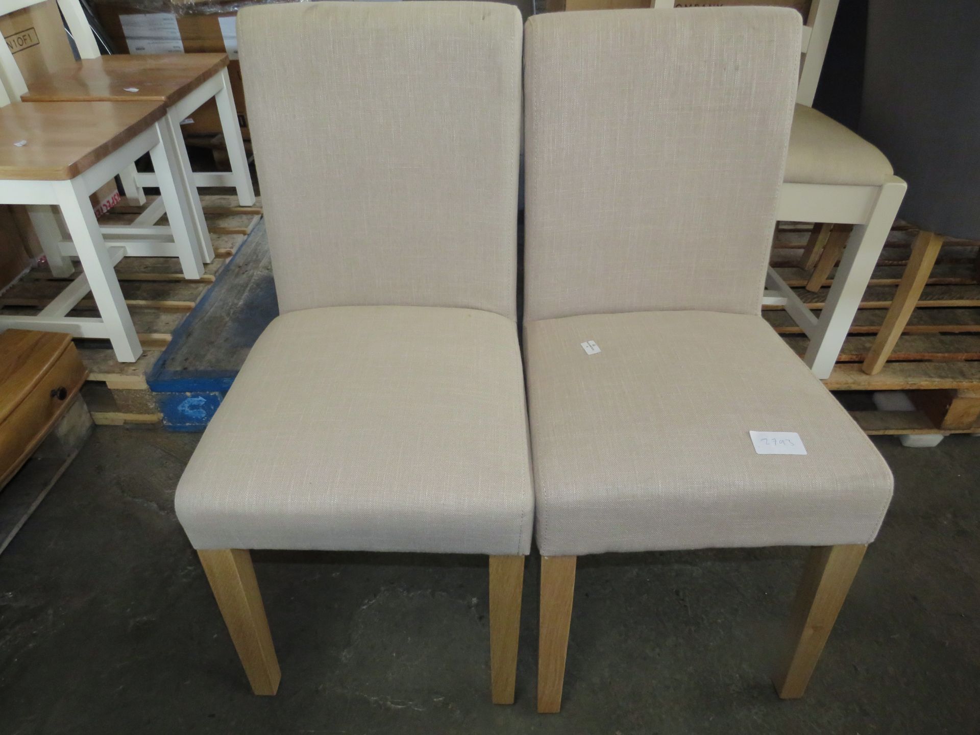 Cotswold Company Aster Stone Linen Straight Back Chair RRP Â£120.00 - This item looks to be in