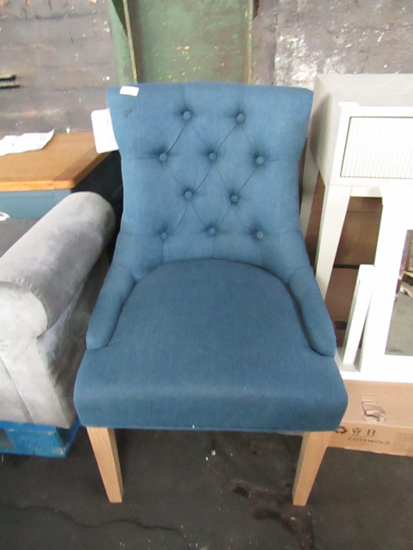 Cotswold Company Primrose Upholstered Button Back Chair - Navy 5 RRP Â£185.00 - This item looks to