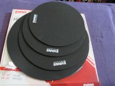 Evans - Tom / Snare Mute Pack ( Four Muties - 12", 13", 14",16" ) - Good Condition & Boxed.