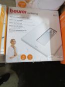 Beurer - PS160 Personal White Bathroom Scale - Item Is Grade B, But Unchecked By Us & Boxed.