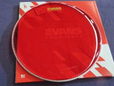 Evans - 14" Hydraulic Red Tom Drum Head - Good Condition & Boxed.