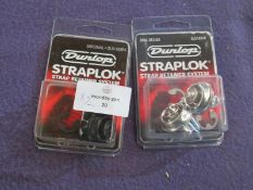 2x Dunlop - Straplok Strap Retainer System - Unused & Packaged.