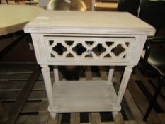 Rowen Group Marbella White Wash Mirrored End Table RRP Â£259.00 - The items in this lot are