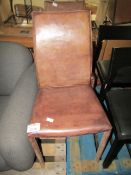 Heals Buffalo Side Chair Camel Leather DISC RRP Â£299.00 - This item looks to be in good condition