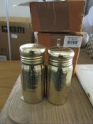 Rowen Group Jose Gold Salt & Pepper Shakers RRP Â£26.00 - This product has been graded in B