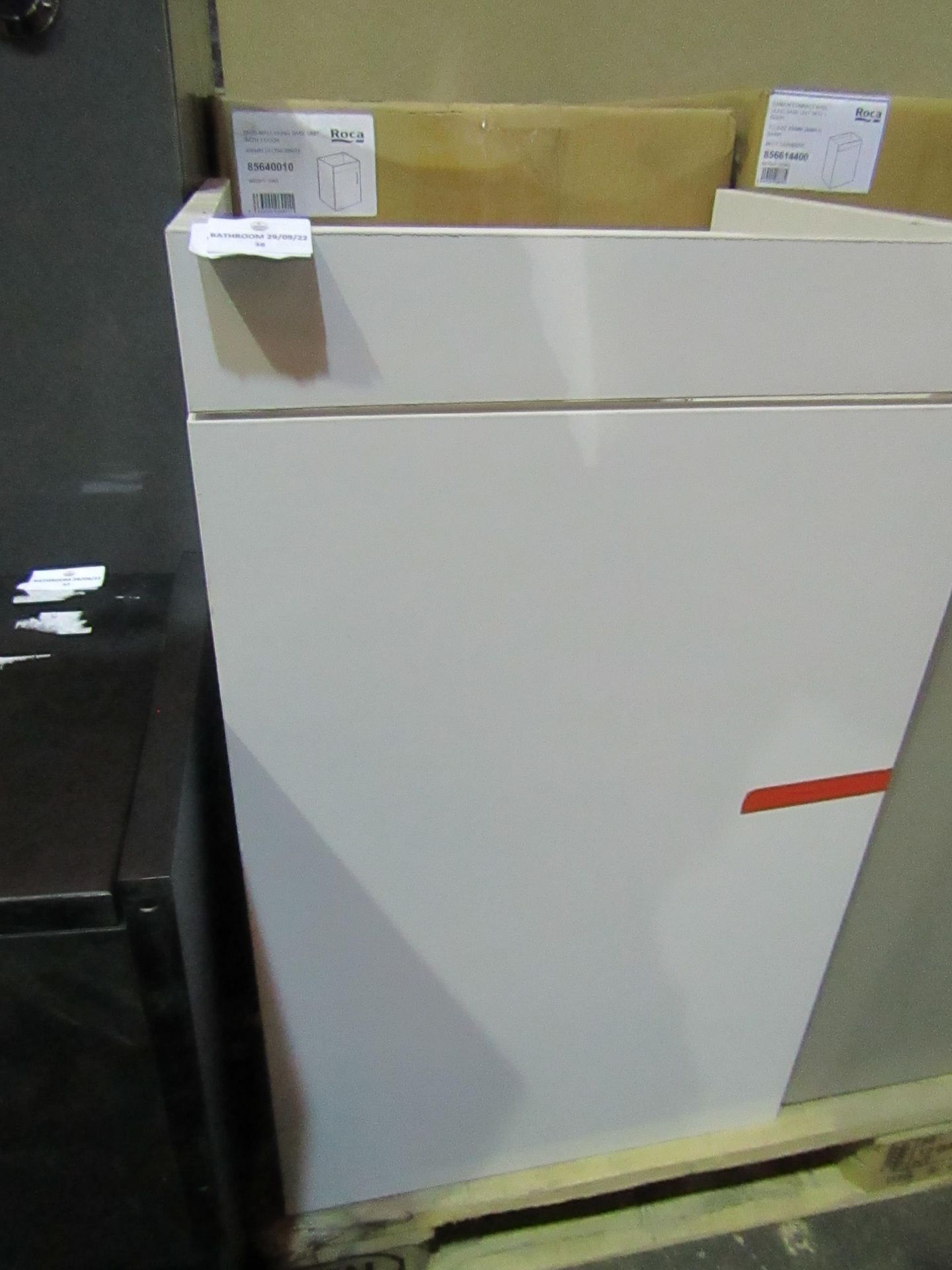 Roca - Maxi Wall-Hung Base Unit 1-Door Gloss White - 400mm - Good Condition & Boxed.