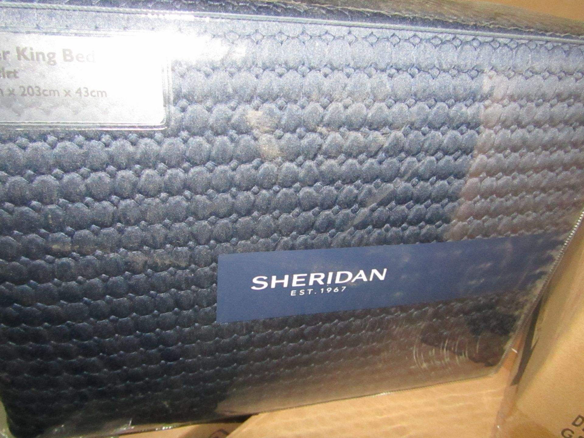 3X Sheridan - Luxury Bed Skirt - SuperKing Size - Midnight - New & Boxed. RRP ?75 Each.