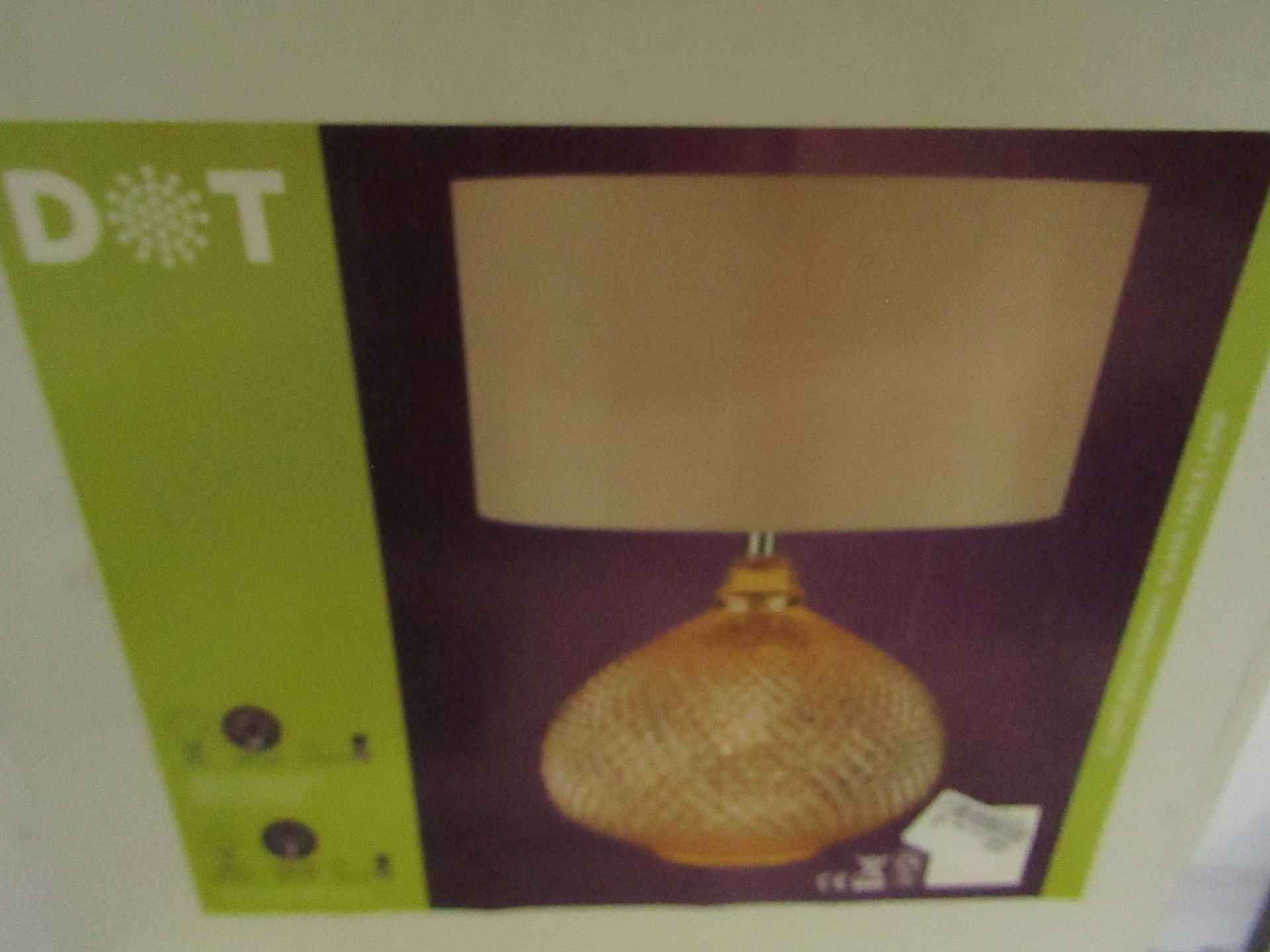 Searchlight 2l Hobnail Table Lamp - Gold RRP ¶œ130.00 (PLT 2plt) - Image 2 of 2