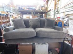 Swoon Prototype 2 Seater sofa evelvet Granite RRP ¶œ1499 (PLT SWO-AP-A-3060)