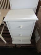 Cotswold Company Burford Ivory 3 Drawer Bedside RRP Â£125.00 (PLT COT-APM-A-2944) - This item