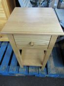 Cotswold Company Chester Oak 1 Drawer Bedside Table RRP Â£185.00 (PLT COT-APM-A-3132) - This item