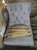 Cotswold Company Primrose Chair - Pewter Velvet 2 RRP Â£185.00 - The items in this lot are thought