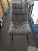 Moot Group Gallery Direct Darwin Grey Leather Dining Chair RRP Â£135.00 - This item looks to be in