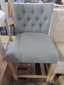 Cotswold Company Buttoned Upholstered Bar Stool - Grey RRP Â£225.00 (PLT COT-APM-A-2945) - This item