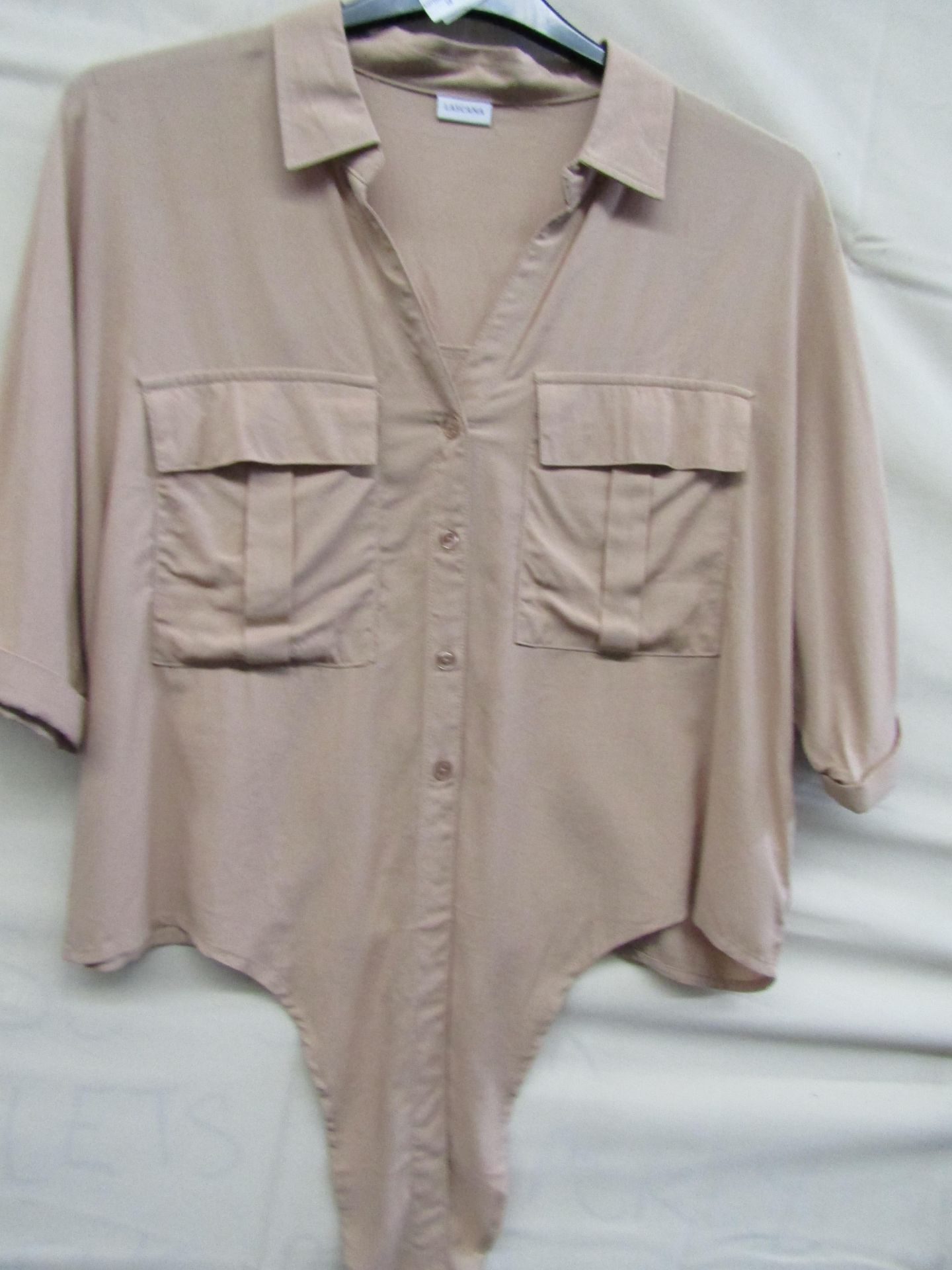 Lascana Blouse With Tie Front Beige Size 20 Looks Unworn No Tags