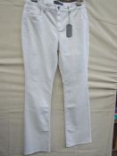 Arizona Bell Bottom Jeans White Size 16 New With Tags