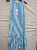 Only Design Dress Blue Stripe Size L New With Tags