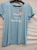 Tom Tailor T/Shirt ( With Keep On Smiling Motif On The Front ) Size S New With Tags