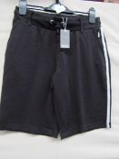 Bench Shorts Black With White Stripe Size 10 New With Tags