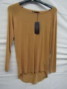 only Ladies Mustard pull,over, new size small