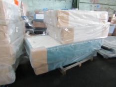 Pallet of 2 Double Bed bases. These have marks or could have rips so viewing is recommended.