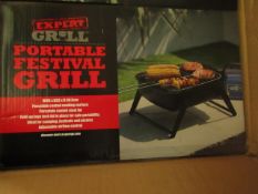 2x Expert Grill - Portable Festival Grill ( Blue & Black ) - New & Boxed.